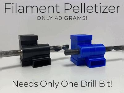 Self-feeding filament pelletizer