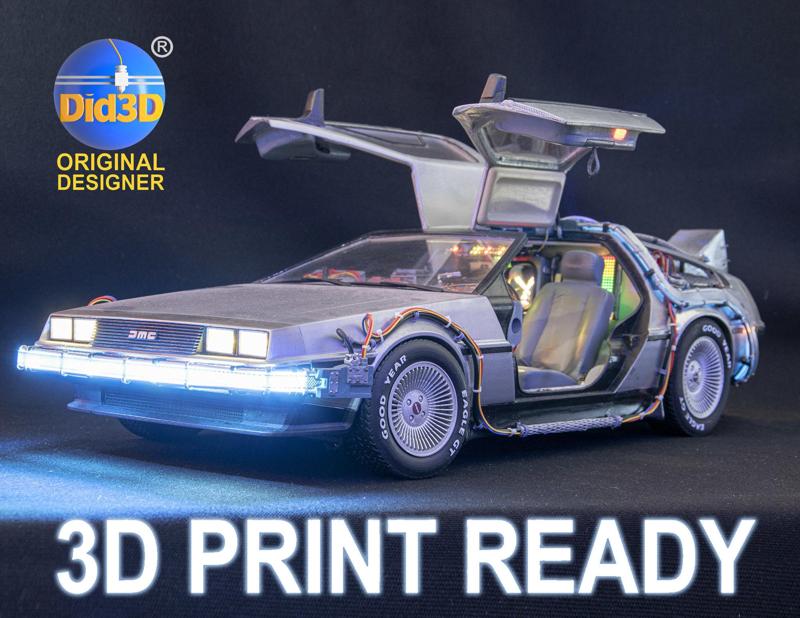 DELOREAN HQ Special 3Dprint design 1-8 Scale 530mm