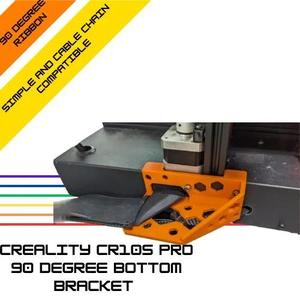 Creality CR10S Pro 90 degree bottom bracket - Universal and Cable Chain compatible   