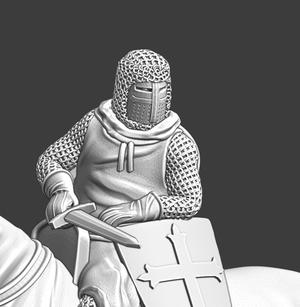 Leper knight from the Order of Lazarus – mounted