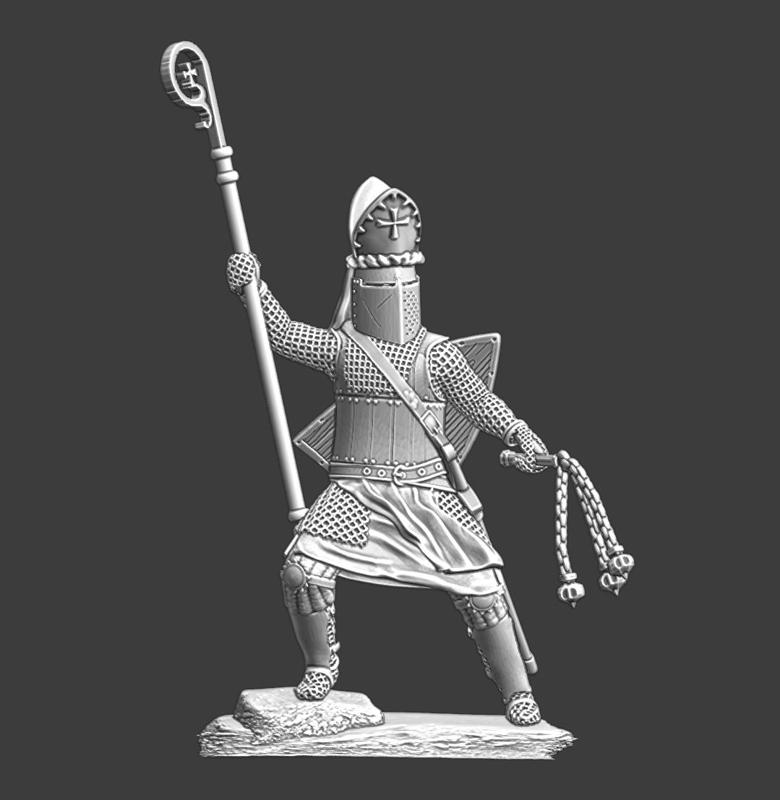 Medieval fighting bishop