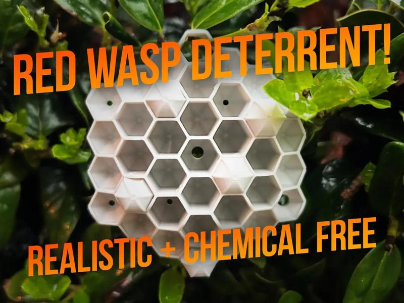 Realistic RED WASP Deterrent   