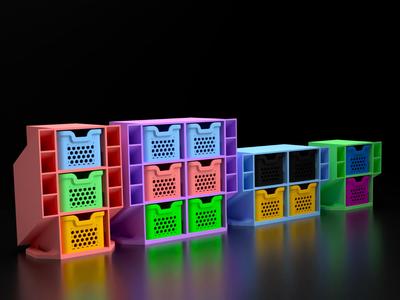 Desk Organizer Stacks & Stacking Mini Baskets