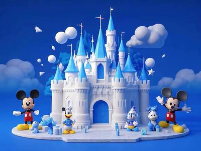 Disney Mickey Mouse Castle Print-in-Place No Supports