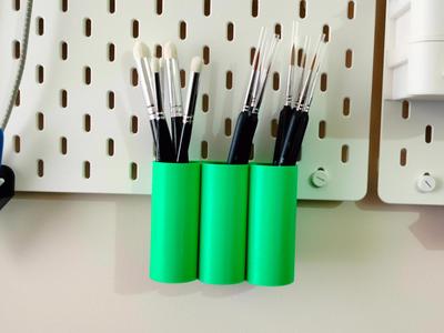Triple brush/pen holder for SKÅDIS