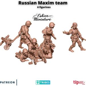 Maxim Machine gun with Russian - 28mm