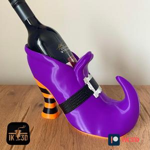 WITCH SHOE WINE BOTTLE HOLDER – NO SUPPORTS – 3MF