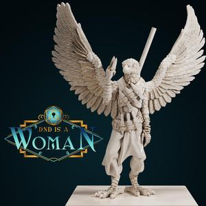 Aarakocra Monk – Kebei – 28/32mm and 75mm