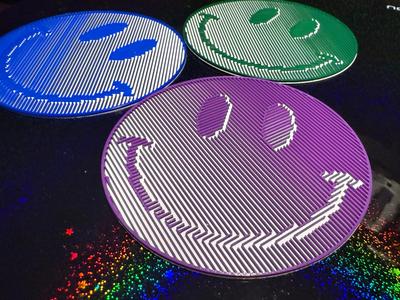 Holographic Effect Smiley Face 