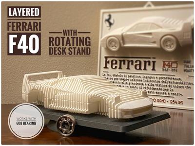 Layered Ferrari F40 – with Rotating Desk Stand