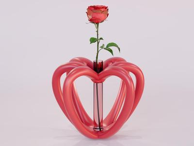 Heart Vase for Rose | Valentine’s Day Vase
