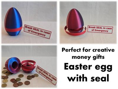 Easter eggs with seal for monetary gifts