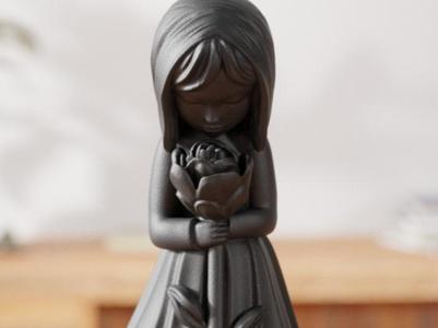 Graceful Bloom Girl – Elegant 3D-Printed Figurine
