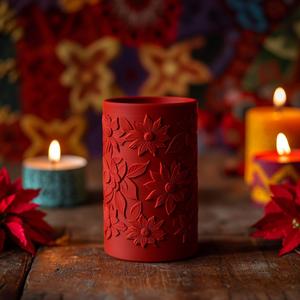 Poinsettia Vase for Winter Decor