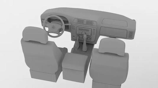 Interior for Patrol Y61 STL 3D model