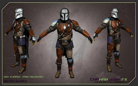 Din Djarin Mandalorian Pre-Beskar Armor Bundle Cosplay