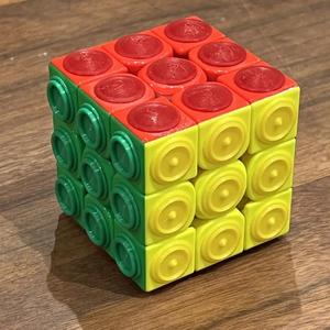 Tactile puzzle cube for blind or color-blind cubers (Rubik’s, etc)