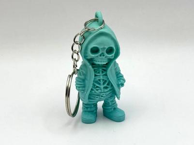 Keychain Skeleton Figure in Hoodie