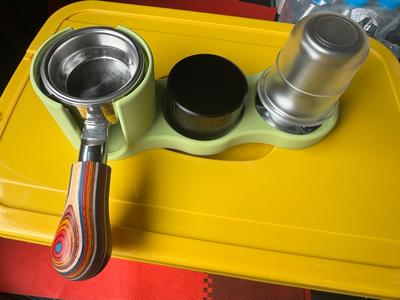 58mm咖啡机配件压粉座布粉器压粉锤收纳 Coffee tools dispenser