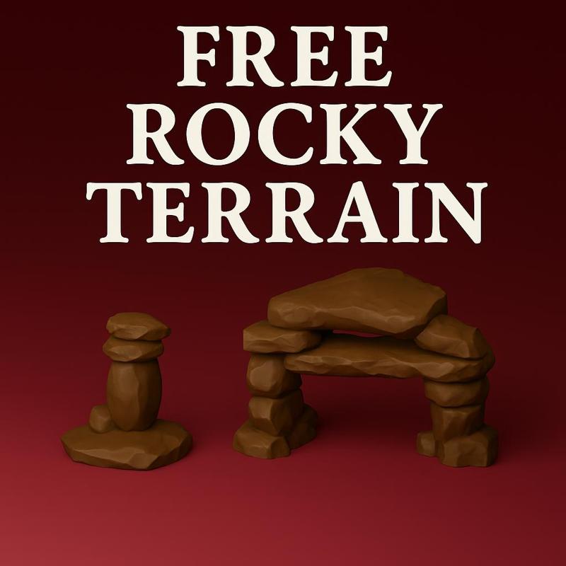 Free Rocky Terrain – Stylized Stone Features for Tabletop Gaming
