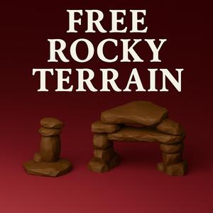 Free Rocky Terrain – Stylized Stone Features for Tabletop Gaming