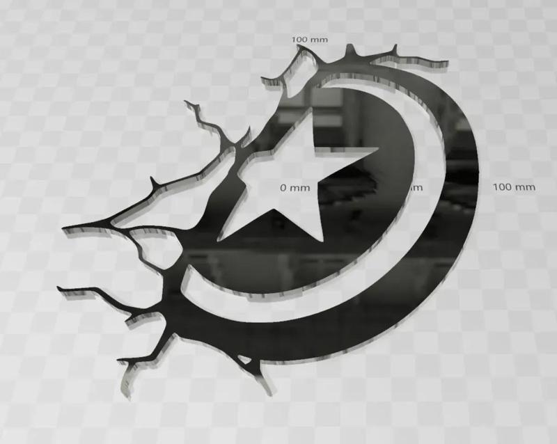 Captain America Shield breaking wall