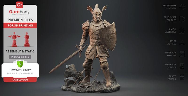 Daemon Targaryen STL files for 3D Printing | Assembly Model