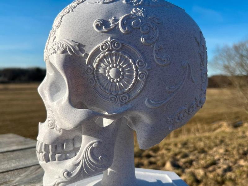 New skull helmet stand