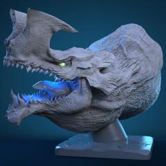 Otachi Bust 3D Printing Figurine | Assembly
