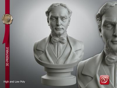 Houdini Bust 3D Printable