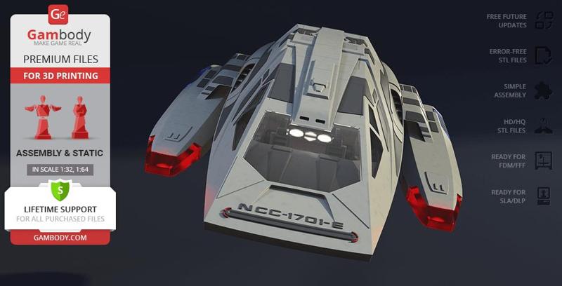 Type-11 Shuttlecraft 3D Printing Model | Assembly
