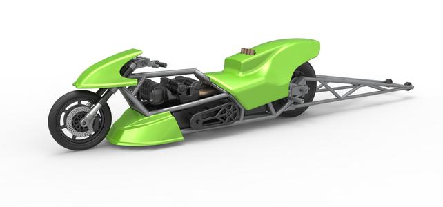 Top fuel dragster motorcycle Scale 1 to 25