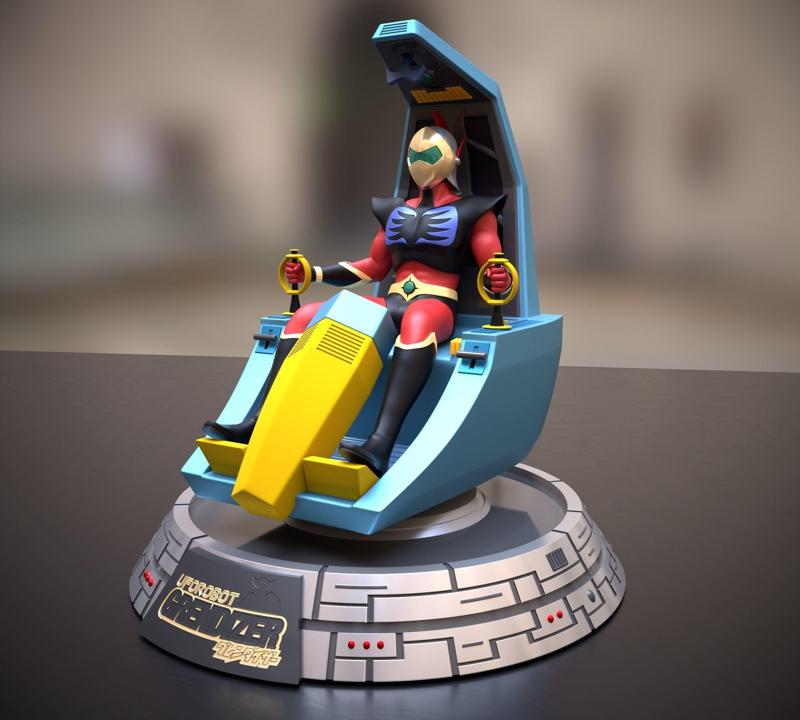 Actarus in the cockpit