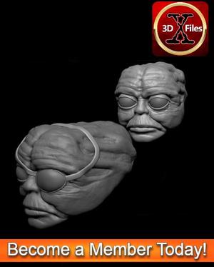 Prune Face Head Sculpt – Star Wars – Black Series – Hottoys 1:6 Scale- Action Figure