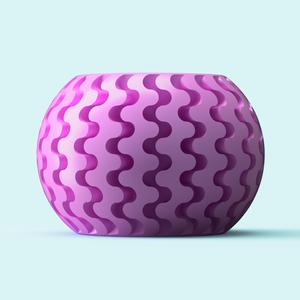 Faceted Wave Planter