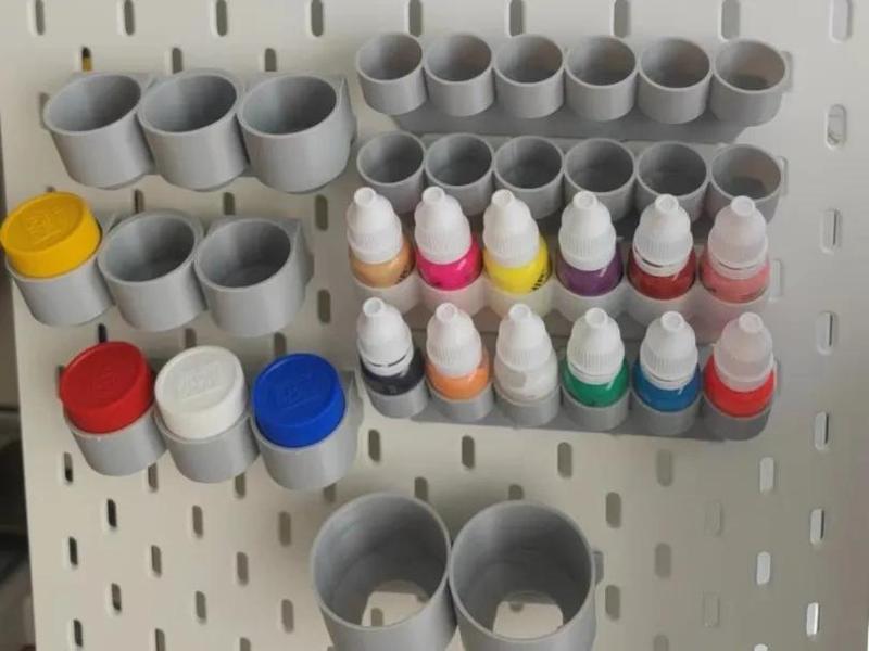 IKEA Pegboard – Paint Bottle Holder – Large, Medium, Small