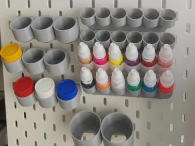 IKEA Pegboard – Paint Bottle Holder – Large, Medium, Small