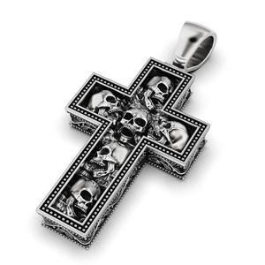 Cross with skulls and patterns