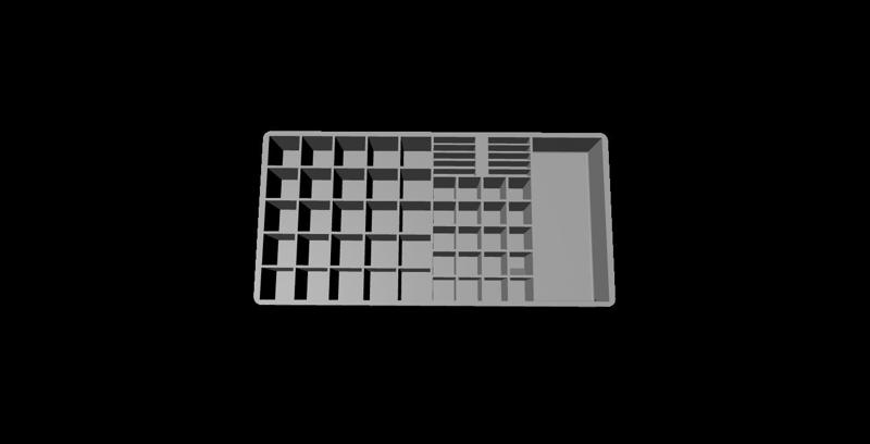 Gridfinity Battery Holder with empty Space 4×2