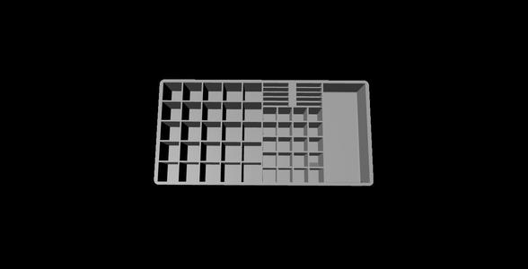 Gridfinity Battery Holder with empty Space 4×2
