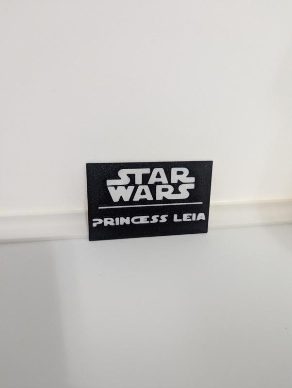 Princess Leia Multicolor Nameplates