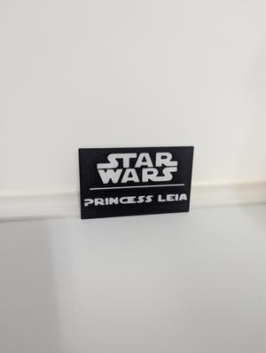 Princess Leia Multicolor Nameplates