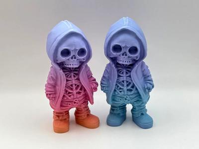 Funky Skeleton Figure in Hoodie