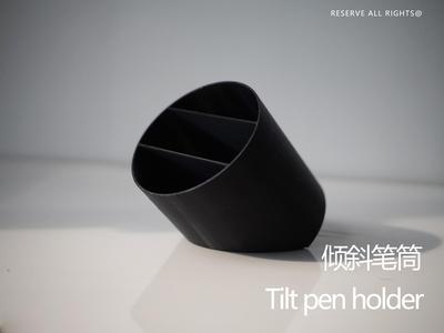 Tilt pen holder