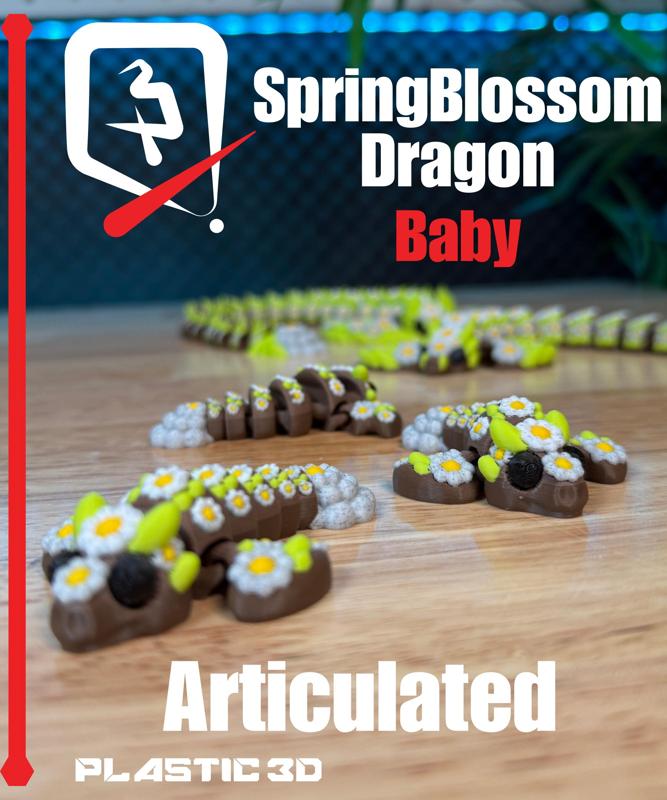Baby SpringBlossom Dragon  – Articulated Supportless