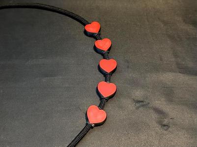 Heart Shaped Paracord Beads