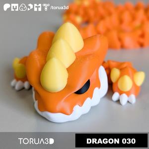 Articulated dragon 30 – Print in place – No supports – 3mf – STL