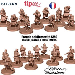 French soldiers with submachine gun – 28mm
