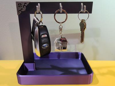Countertop Coin Tray and Key Rack