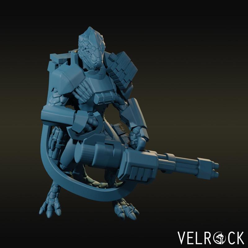 Reptilian Soldier Gunner V1